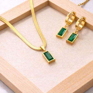 Emerald Serpent Jewellery Set