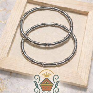 Silver Bamboo Clasp Bangle