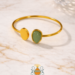 Minimalist Stone Open Bangle