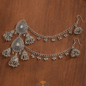 Antique Silver Jhumka Earrings