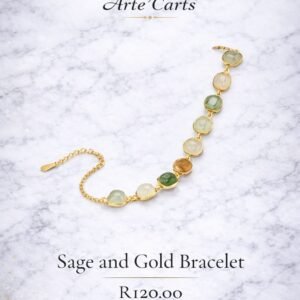 Sage and Gold Bracelet