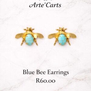 Blue Bee Earrings
