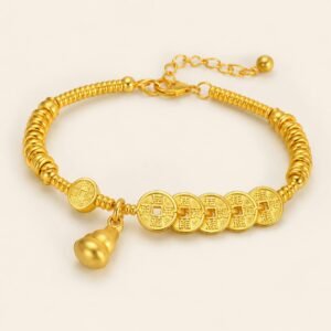 Saffron Coin Bracelet