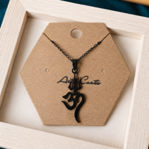 Black Aum & Trishul Necklace