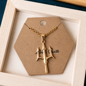 Gold Trishul Necklace