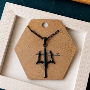 Black Trishul Necklace
