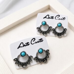 Turquoise Mandala Studs