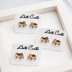 Golden Elephant Studs