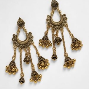 Antique Jhumka Cascade Earrings