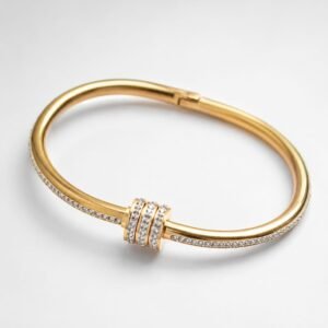 Luxe Crystal Gold Bangle